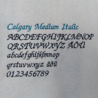 Calgary medium italic